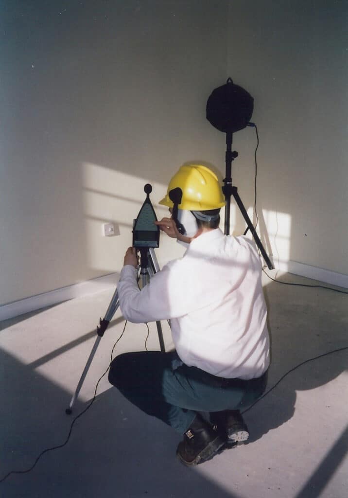 Charlie Fleming doing a sound test