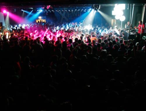 Club venue with crowd