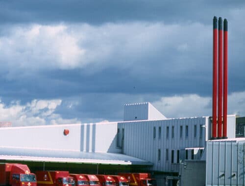 Royal Mail Building with trucks